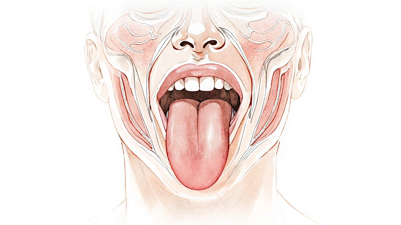 Jazyk správně položený na stropu ústní dutiny podporuje správné postavení zubů.