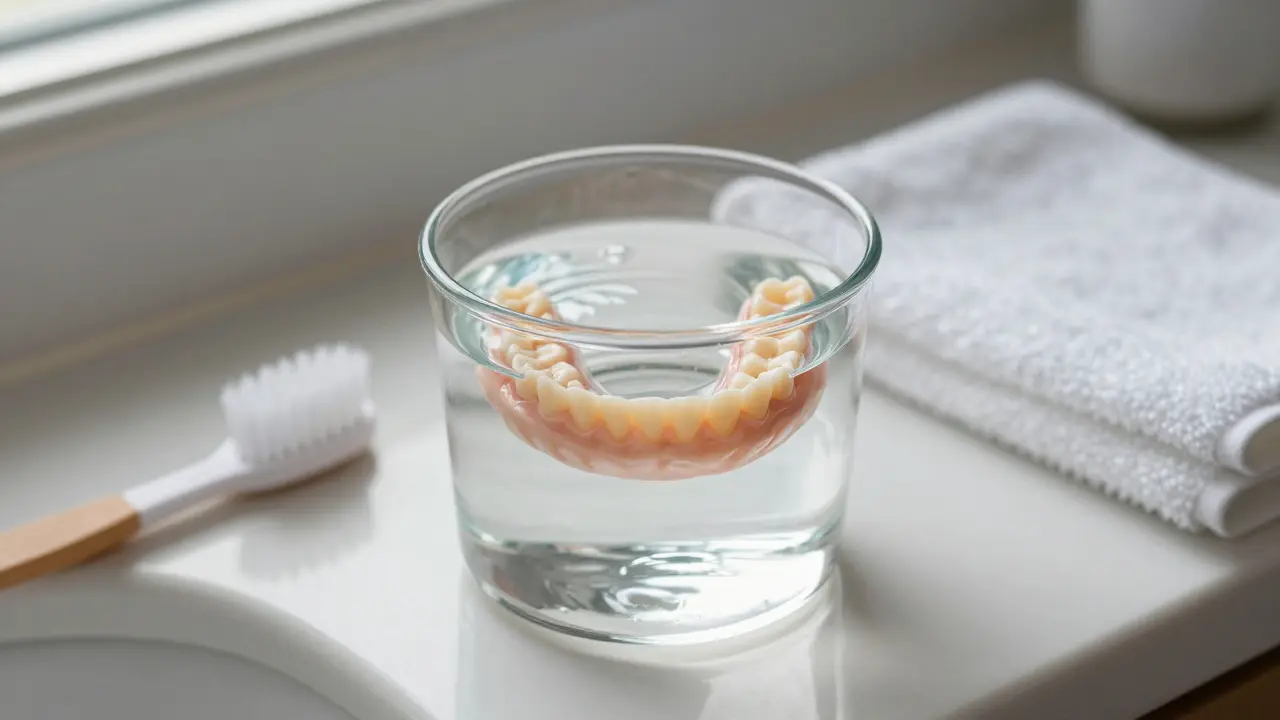 Jak ukládat zubní náhradu: pravidla, která prodlouží životnost nasazovacích zubů