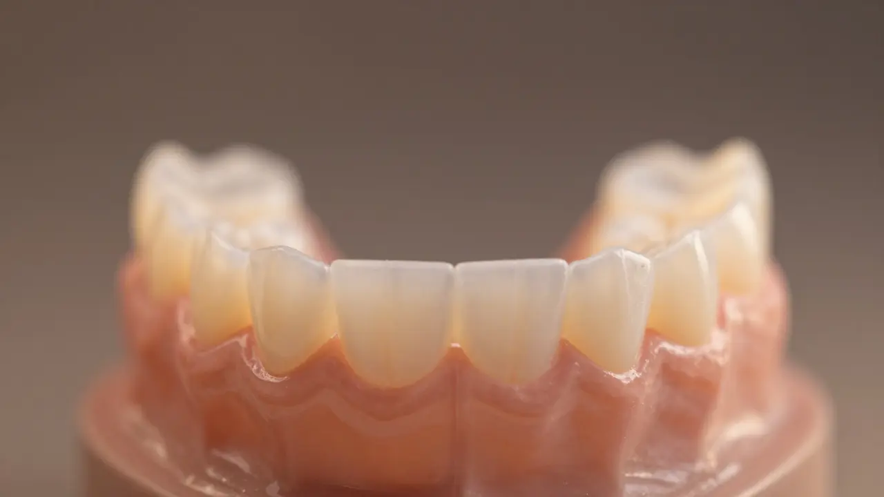 Noční štít chrání zuby při broušení.