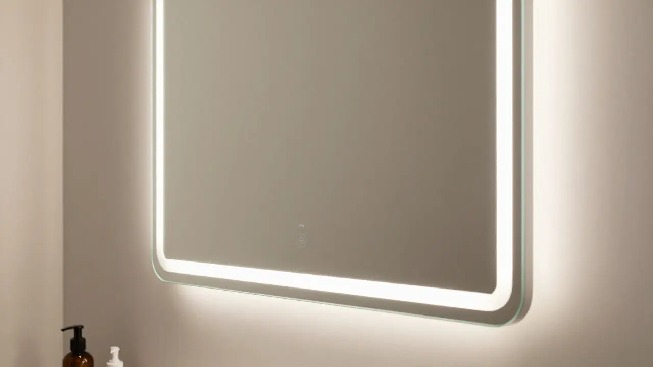 Moderní zrcadlo s integrovaným LED osvětlením
