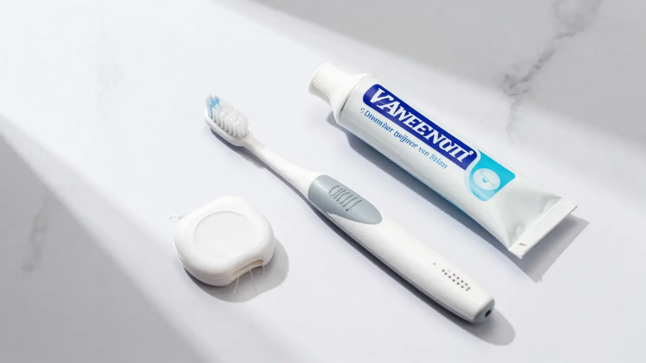 Sada pro každodenní péči o fazety: sonický kartáček a dentální nit