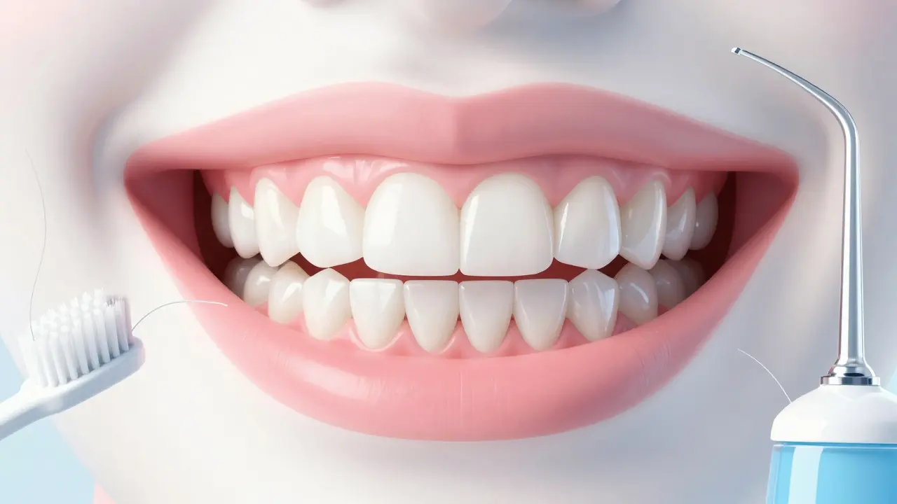 Perfektní úsměv s fazetami a doplňky pro zubní hygienu