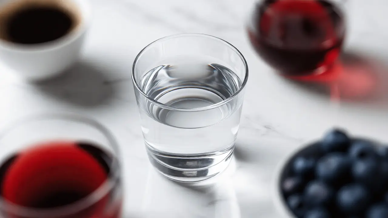 Sklenice vody mezi zakázanými barvícími nápoji